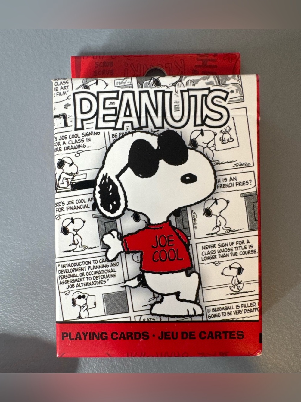 Peanuts Joe Cool Playing Cards - Red, Black & White